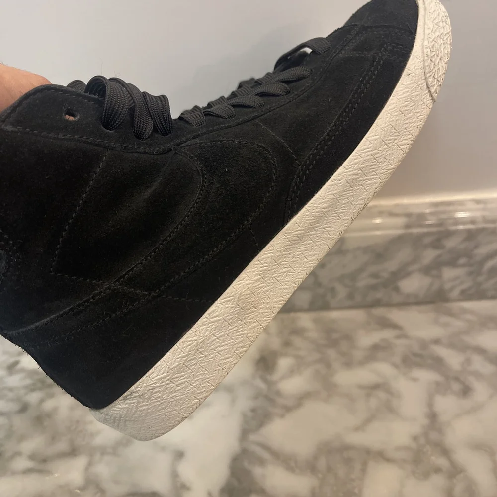 Nike Blazer Mid GS Suede Black White High Unisex Sz 6Y 895850-003 Retro 77